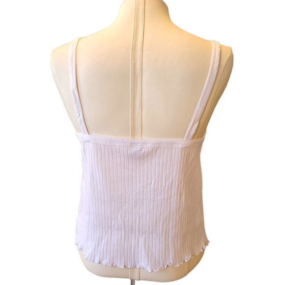 Old Navy White Tank Tops Woman's Plus Size 3X Lettuce Edge NWT JJ1984 - Picture 4 of 5